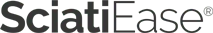 The SciatiEase wordmark in gray lettering